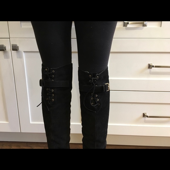 Chloe Suede Over the Knee Boots - Picture 4 of 9